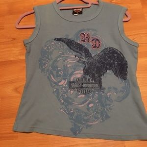 Harley tank baby blue